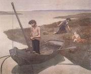 Pierre Puvis de Chavannes The Poor Fisherman (mk09) oil painting on canvas